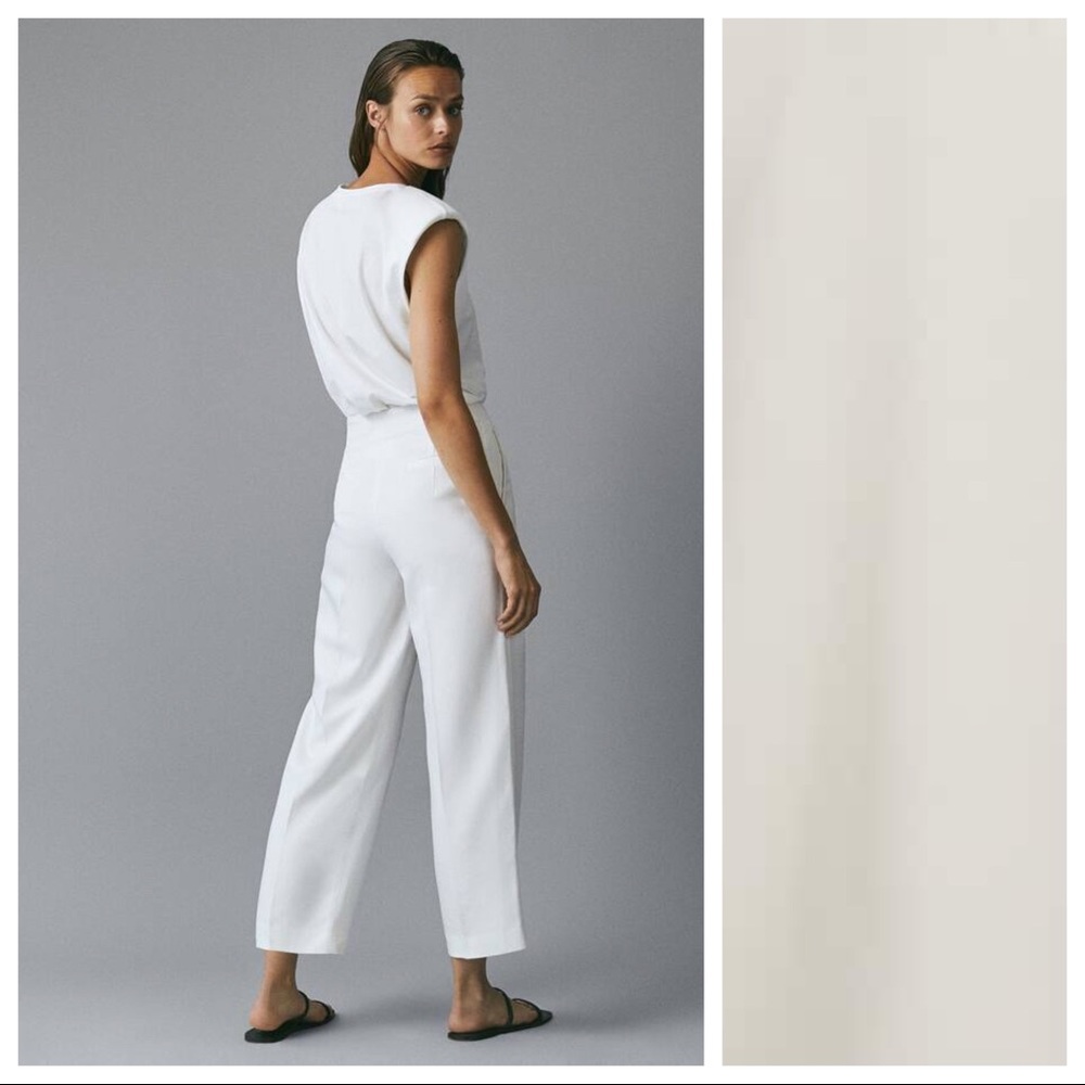 NWT Massimo Dutti White Cotton Straight Top Size S - Picture 5 of 12